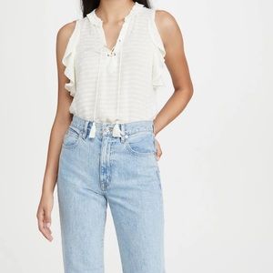 PAIGE Amala Tassel Tie Top- Size Small